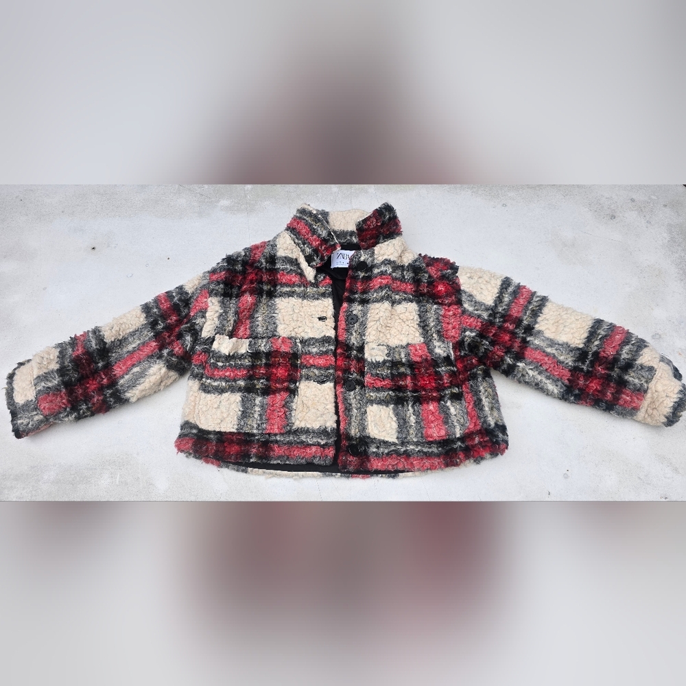 Zara Kids Plaid Wool Jacket